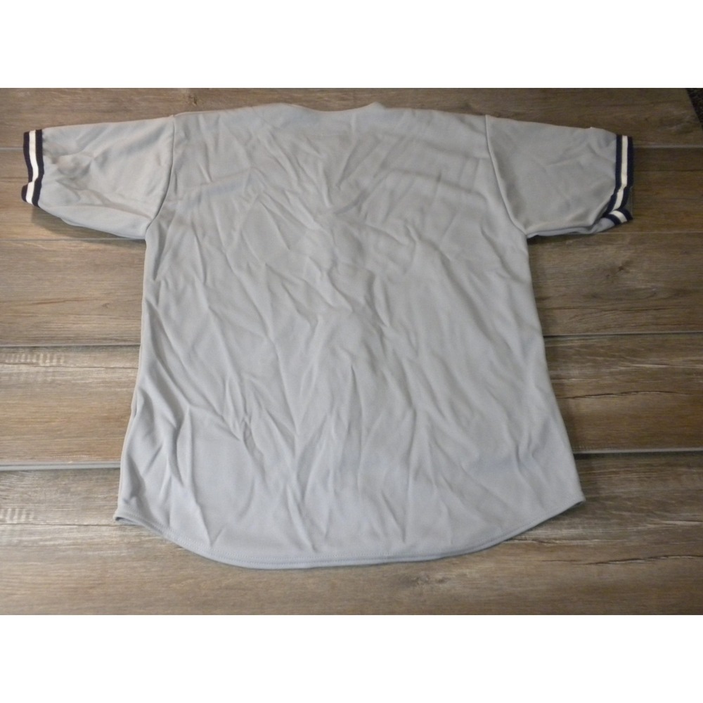 Russell Athletic Baseball Jersey L Gray Blank Button Down Vintage MLB Model USA - Picture 2 of 9